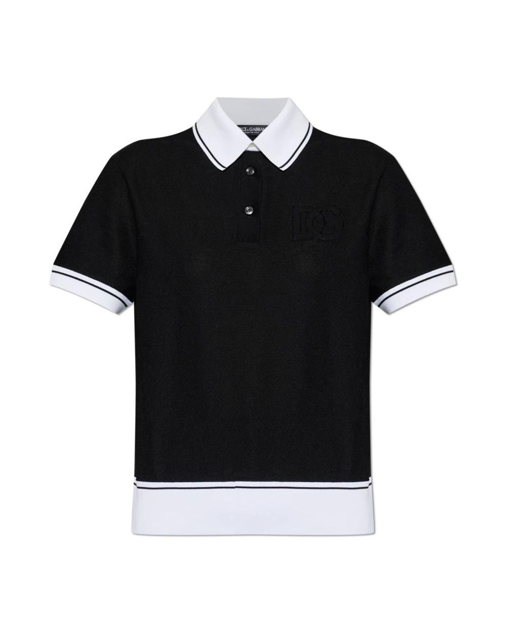 Dolce & Gabbana Black Polo Shirts