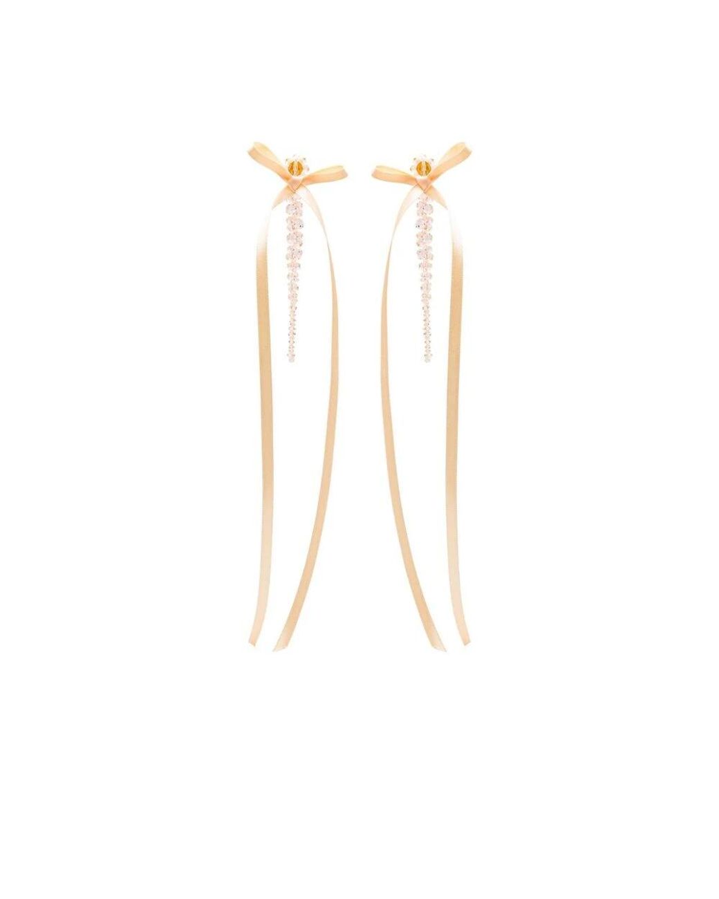 Simone Rocha Accessoires ,Roze ,Roze Kristal Vlinder Oorbellen in het White