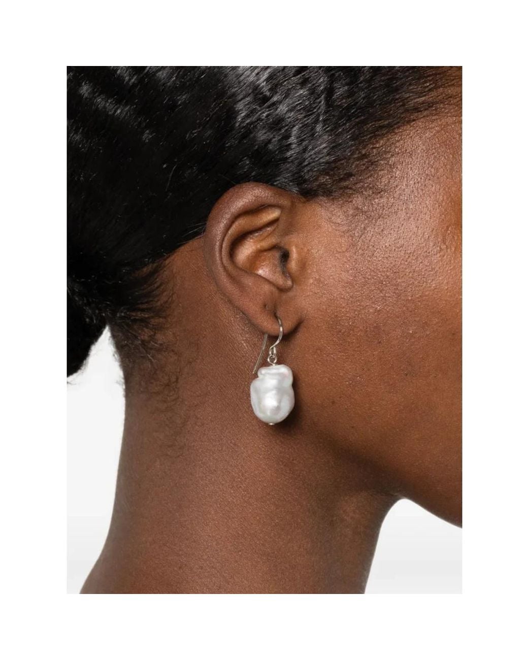 Jil Sander White Earrings