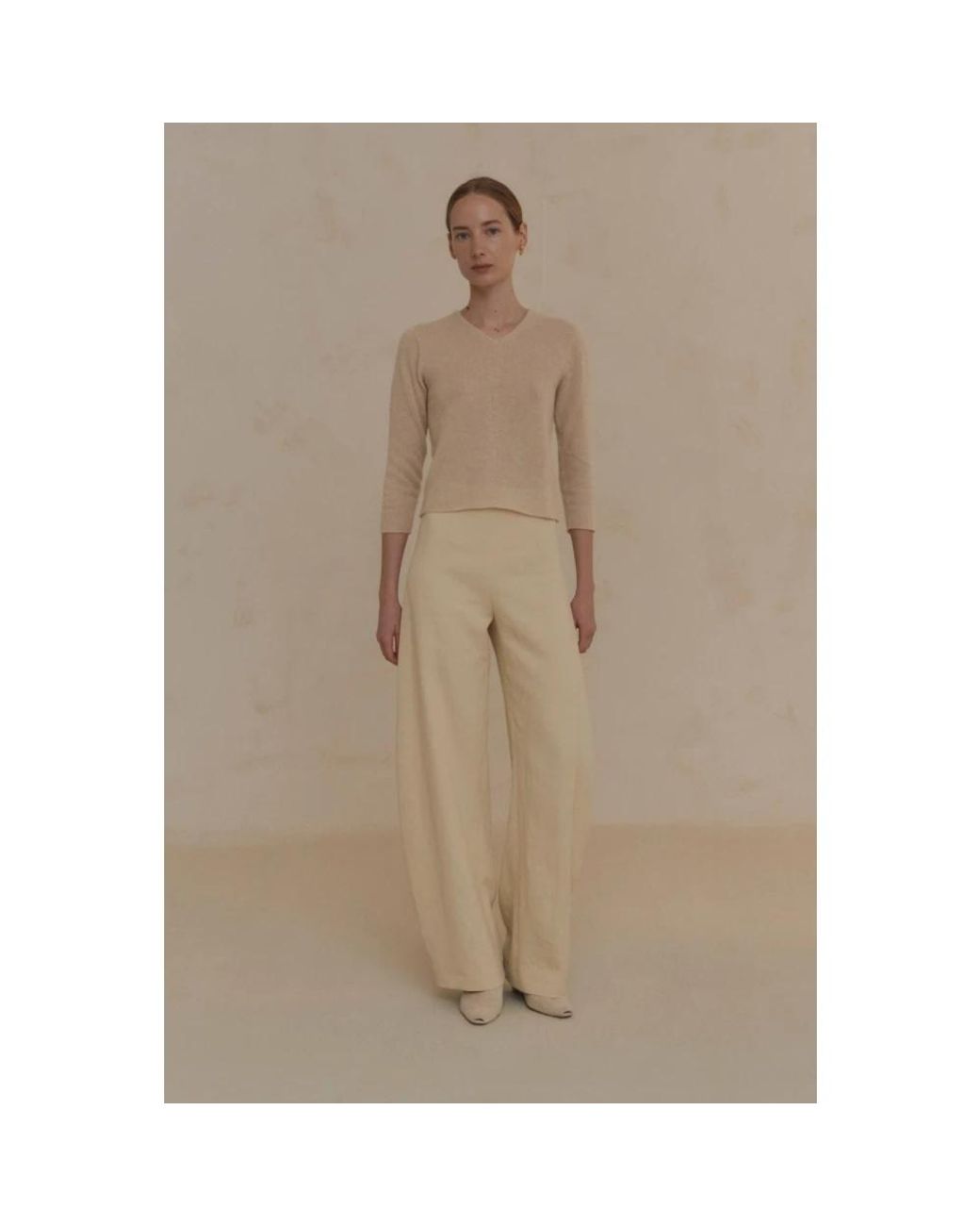 Cortana Natural Wide Trousers