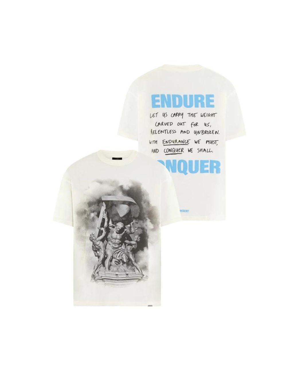 Represent Tops ,Wit ,Atlas T-Shirt in het Gray voor heren