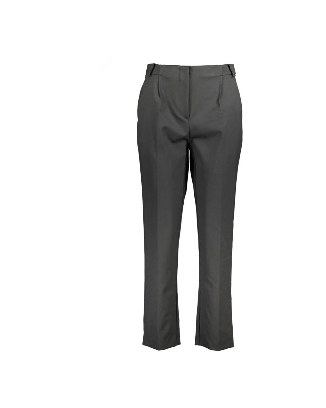 Patrizia Pepe Gray Straight Trousers