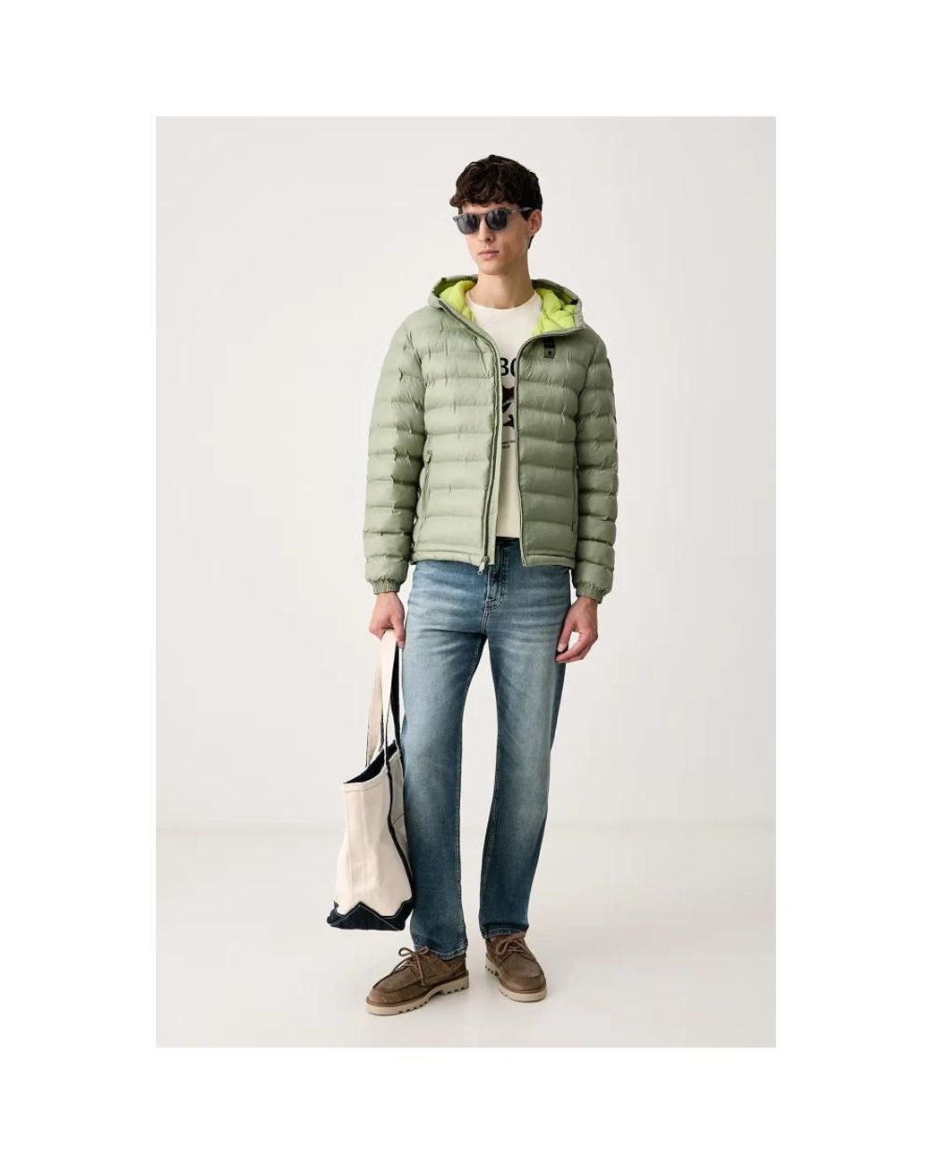 Blauer Charles Jacke in Green für Herren