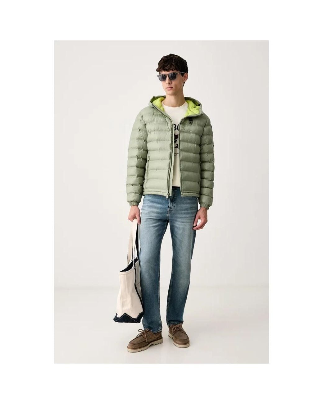 Winter Jackets di Blauer in Green da Uomo