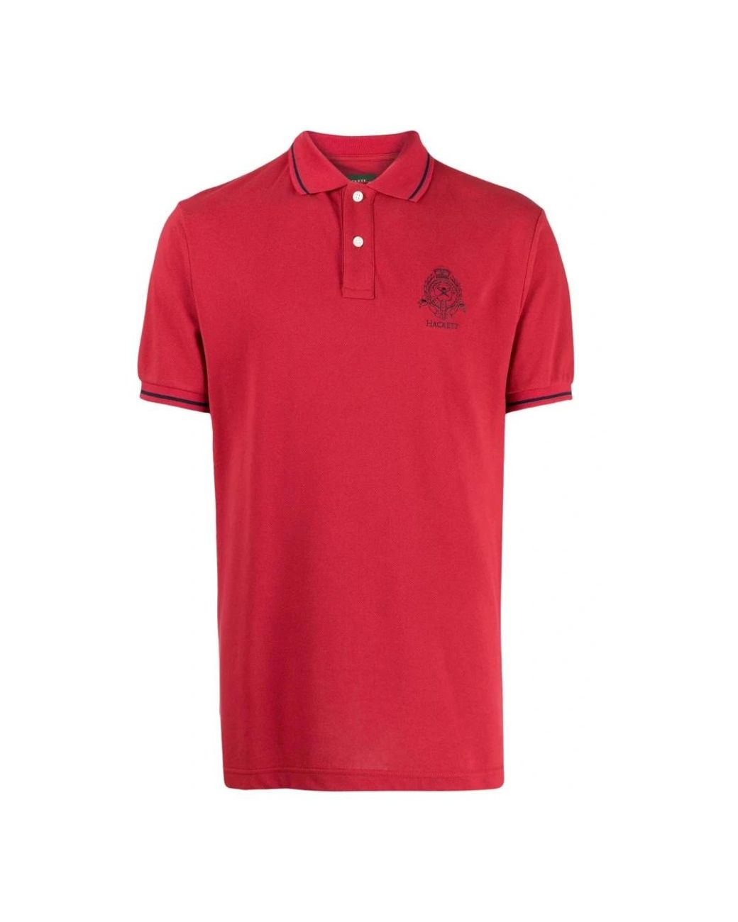 Hackett Heritage Logo Poloshirt in het Red voor heren
