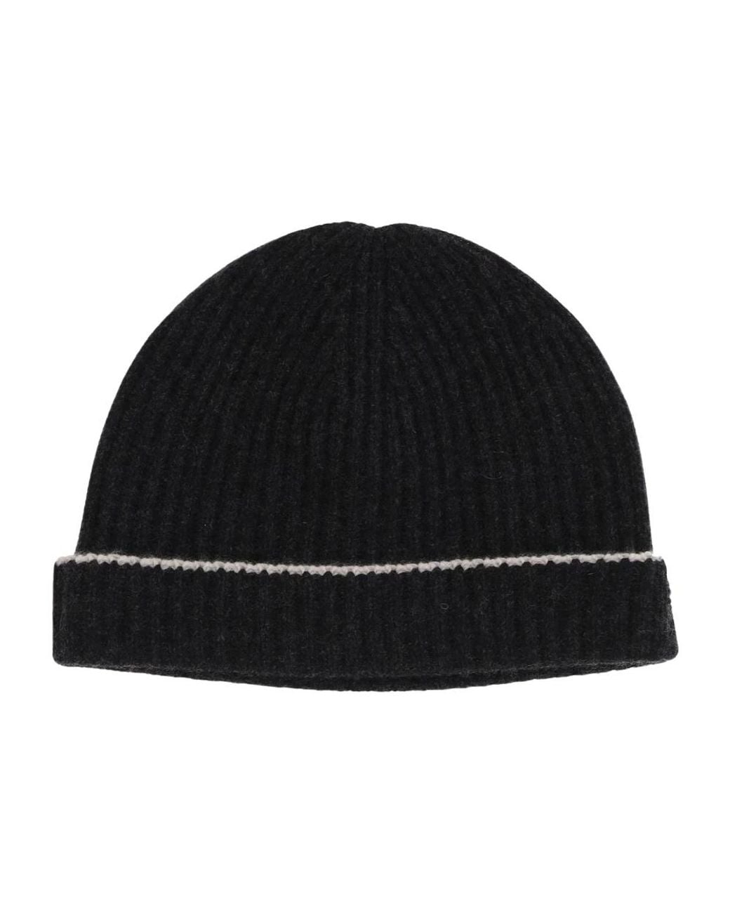 arch4 Black Kaschmir-Beanie Mit Gerippten Kanten