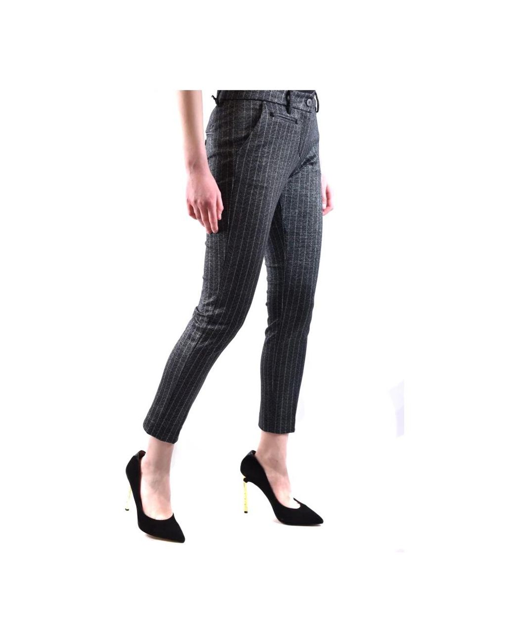 Mason's Black Cropped Trousers