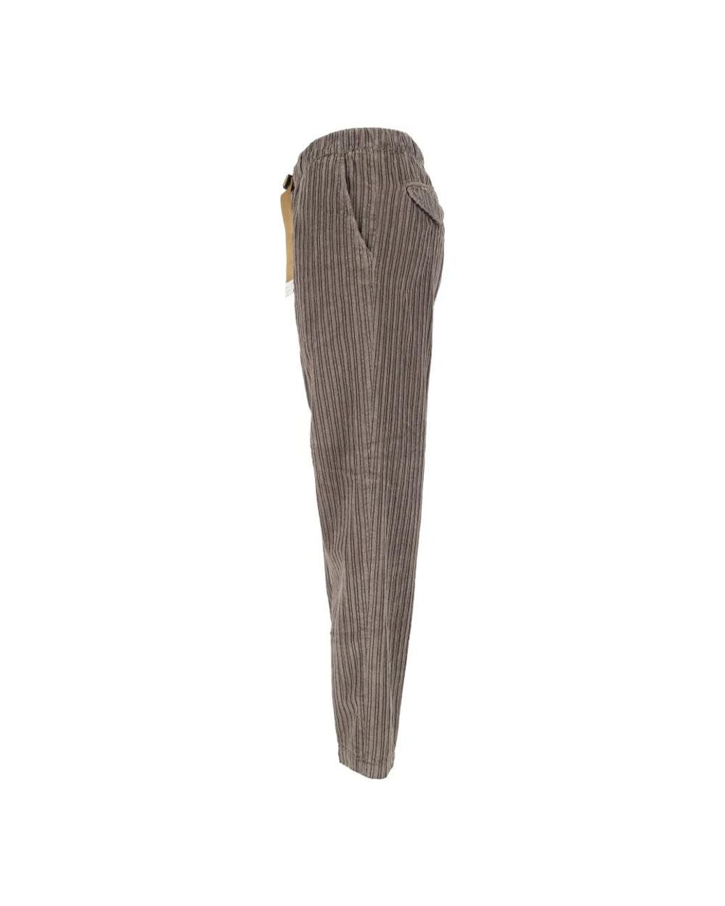 White Sand Gray Straight Trousers for men