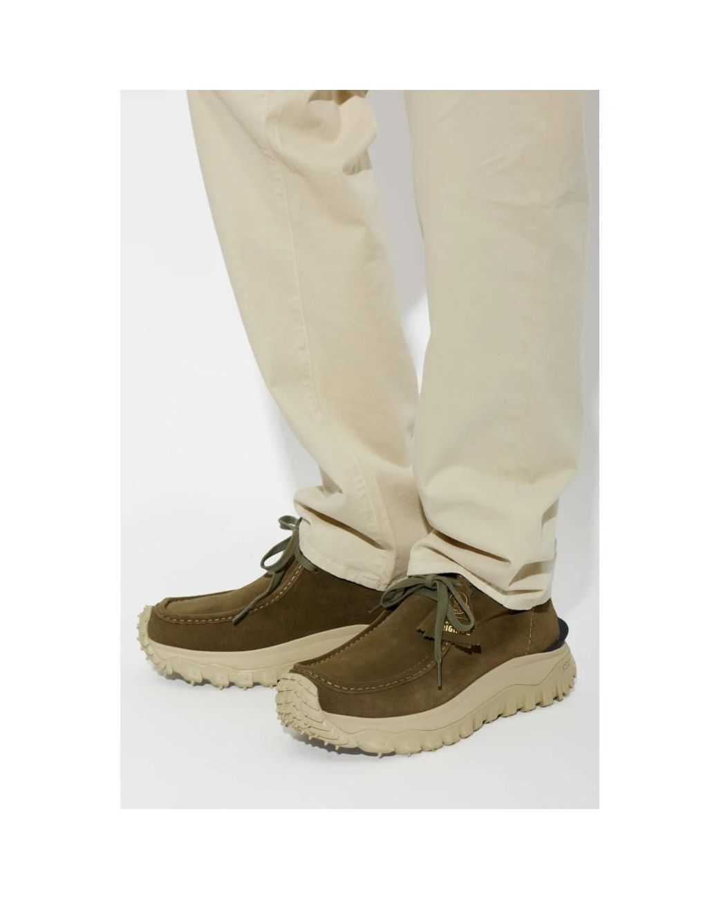 Moncler Green Lace-Up Boots for men