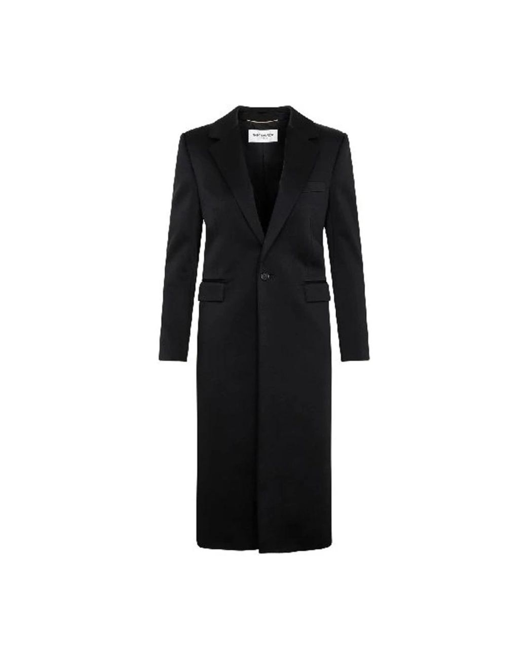 Saint Laurent Black Single-Breasted Coats