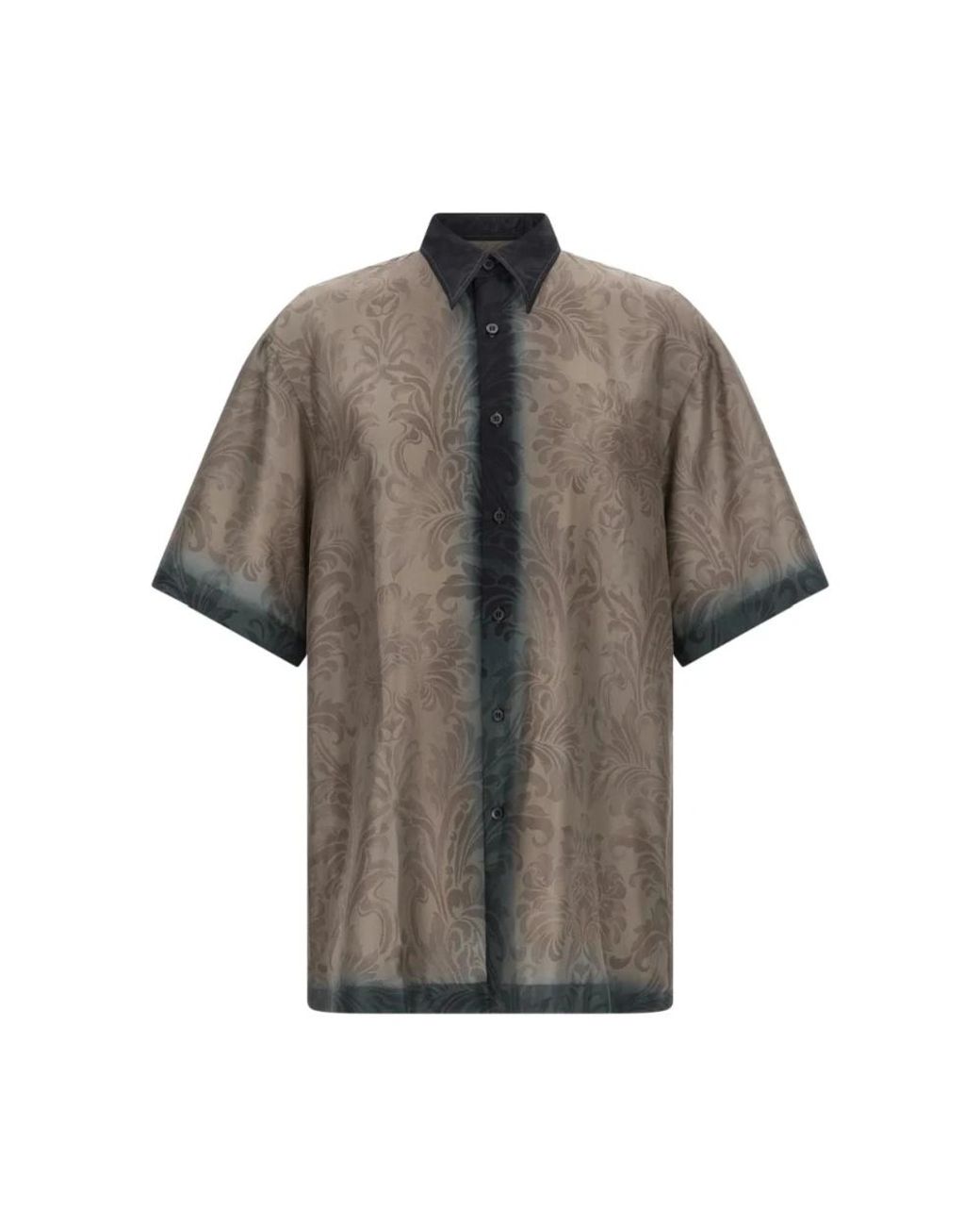 Dries Van Noten Gray Short Sleeve Shirts for men