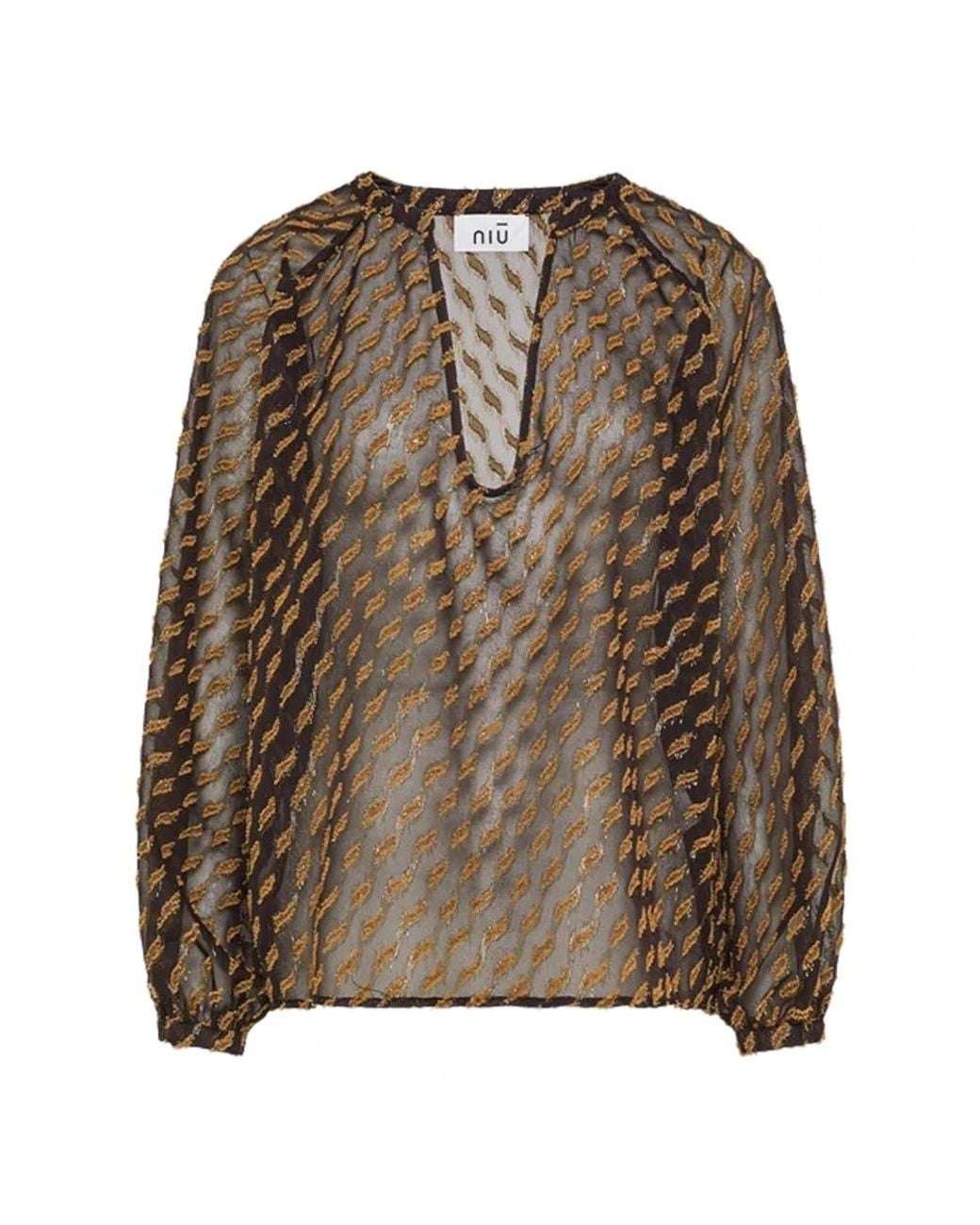 Blouses Niu en coloris Brown