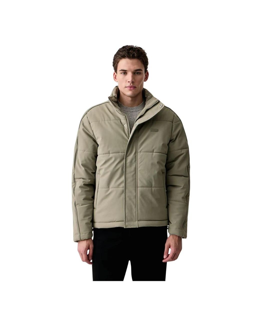 Guess Jassen ,Groen ,Nylon Stephane Jacket in het Green voor heren