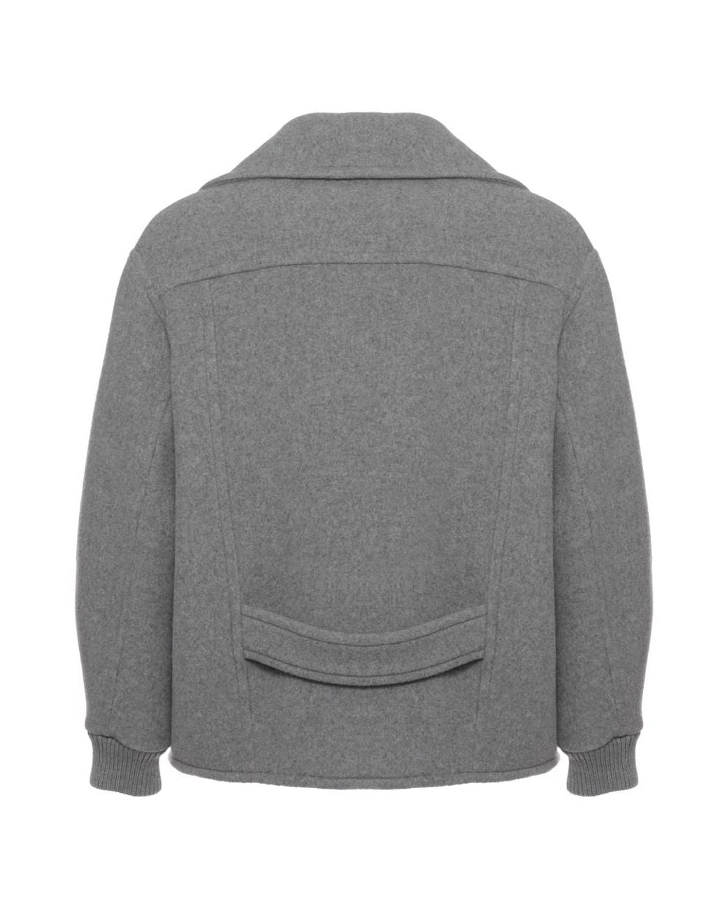 Moschino Gray Double-Breasted Coats for men