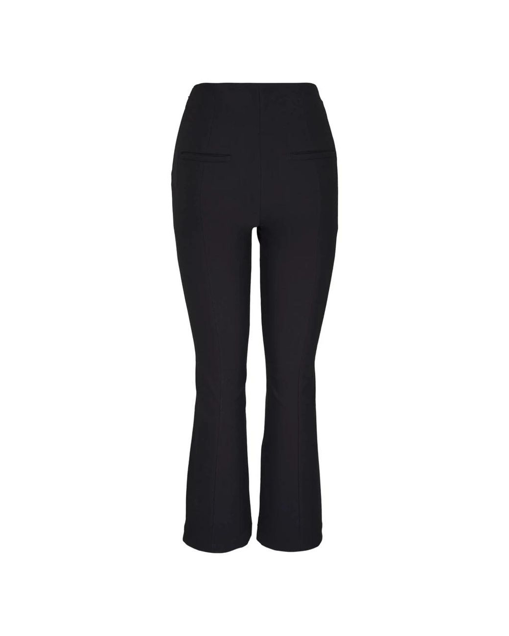 Vince Black Cropped Trousers With Elasticated Waistband