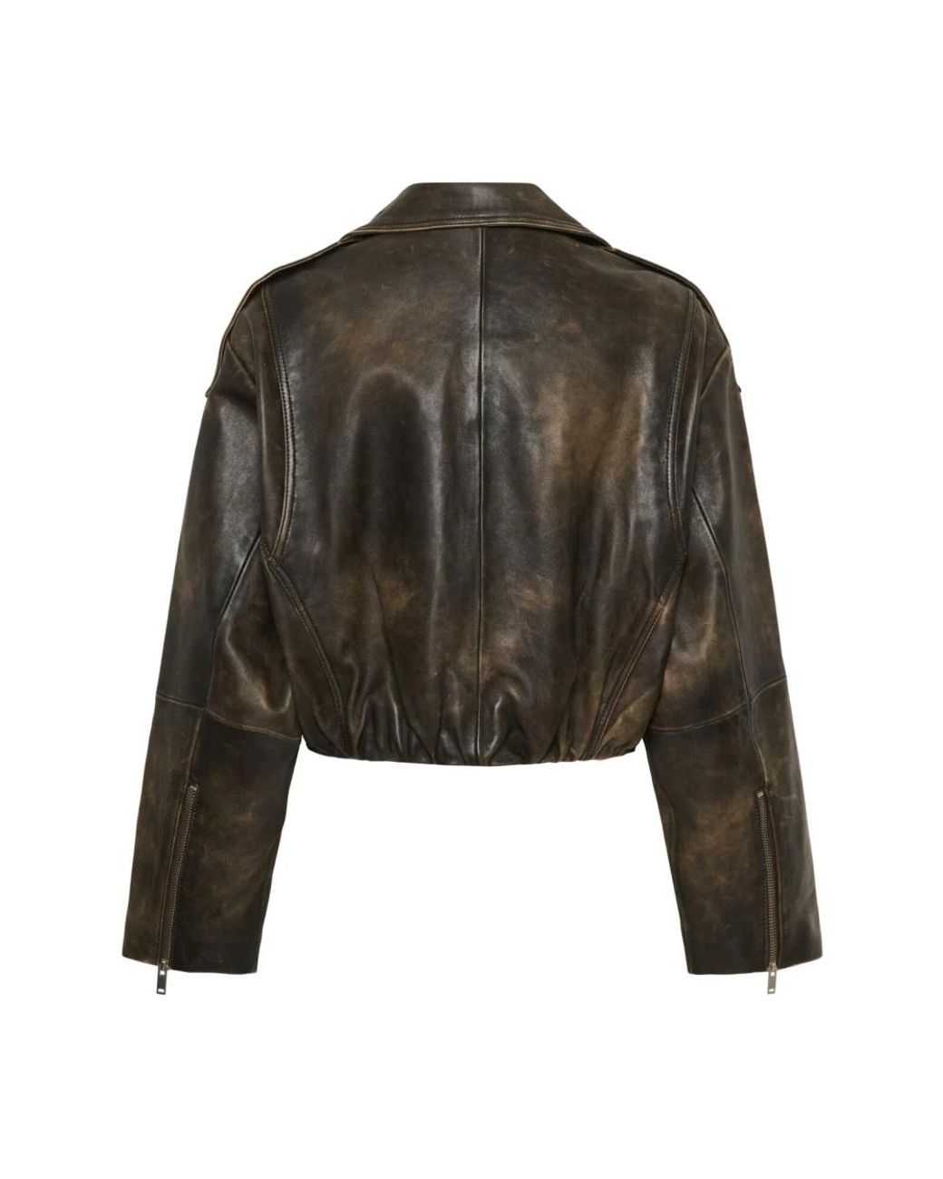 Leather Jackets Gestuz de color Green