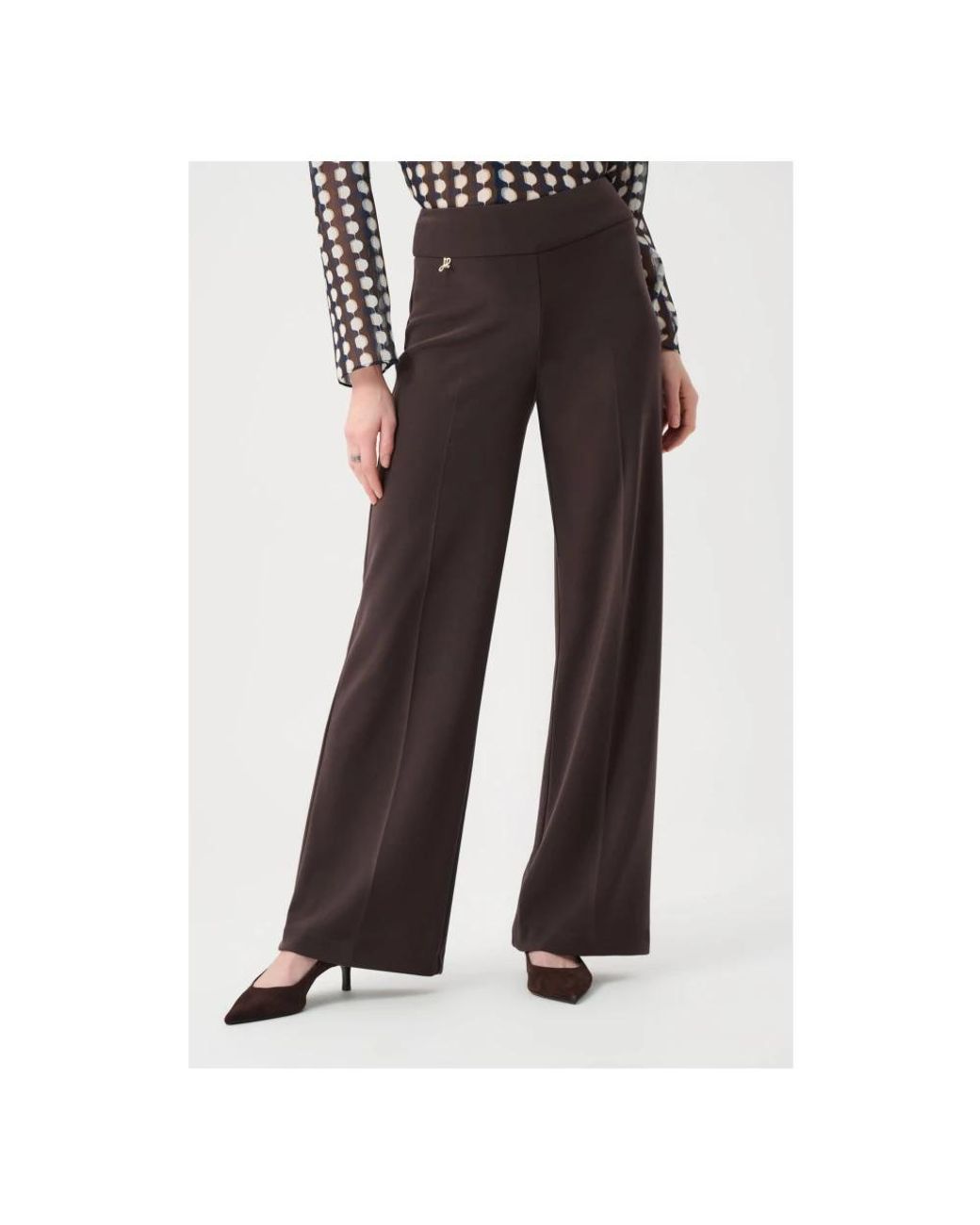 Joseph Ribkoff Brown Wide Trousers