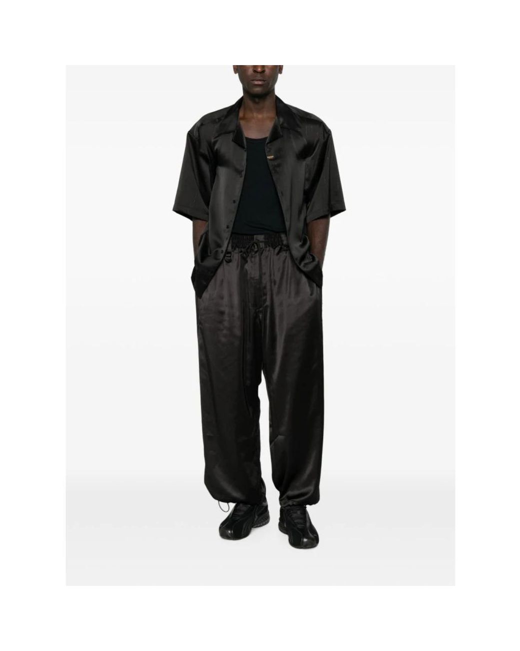 Y-3 Black Wide Trousers for men