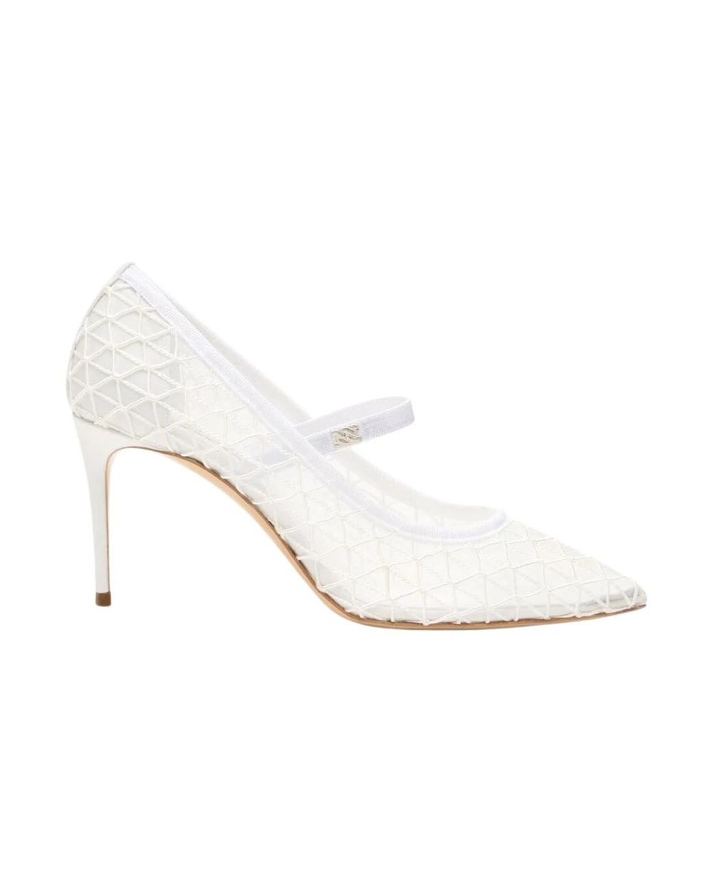 Casadei White Pumps