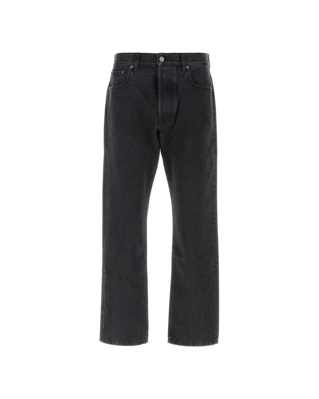 Valentino Gray Straight Fit Jeans for men