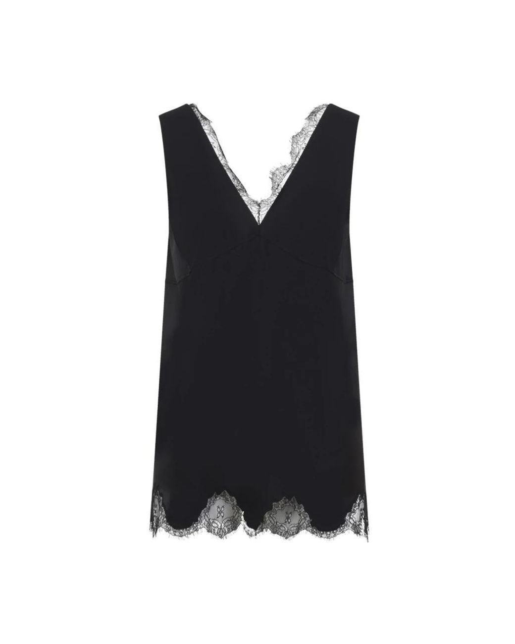 Carven Black Sleeveless Tops