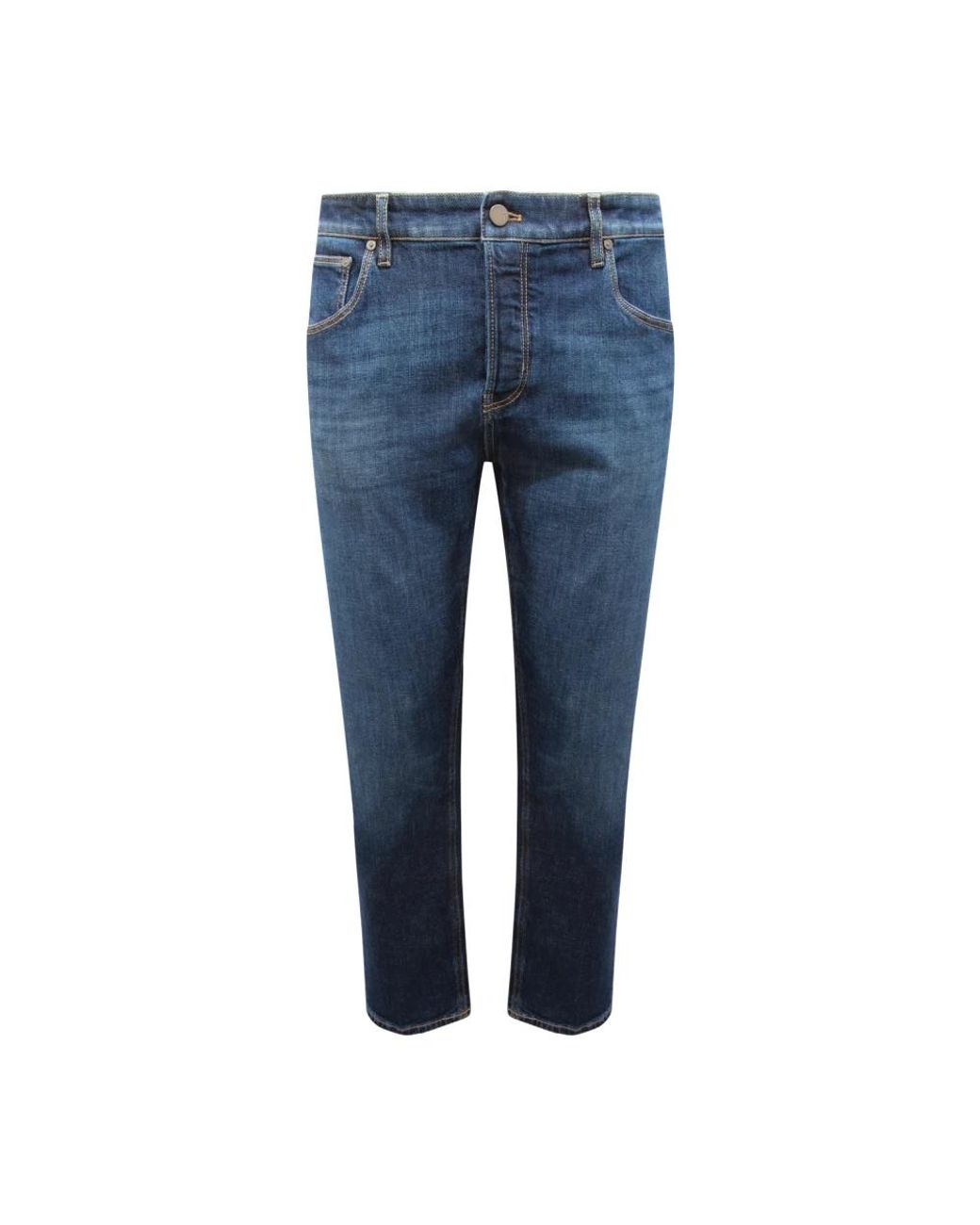 PT01 Blue Straight Jeans for men