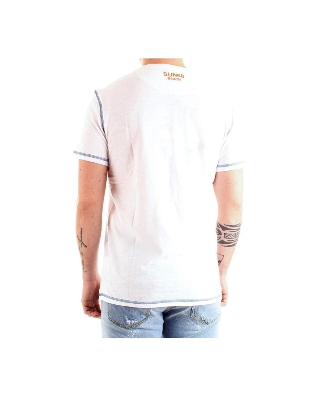 Sun 68 White T-Shirts for men