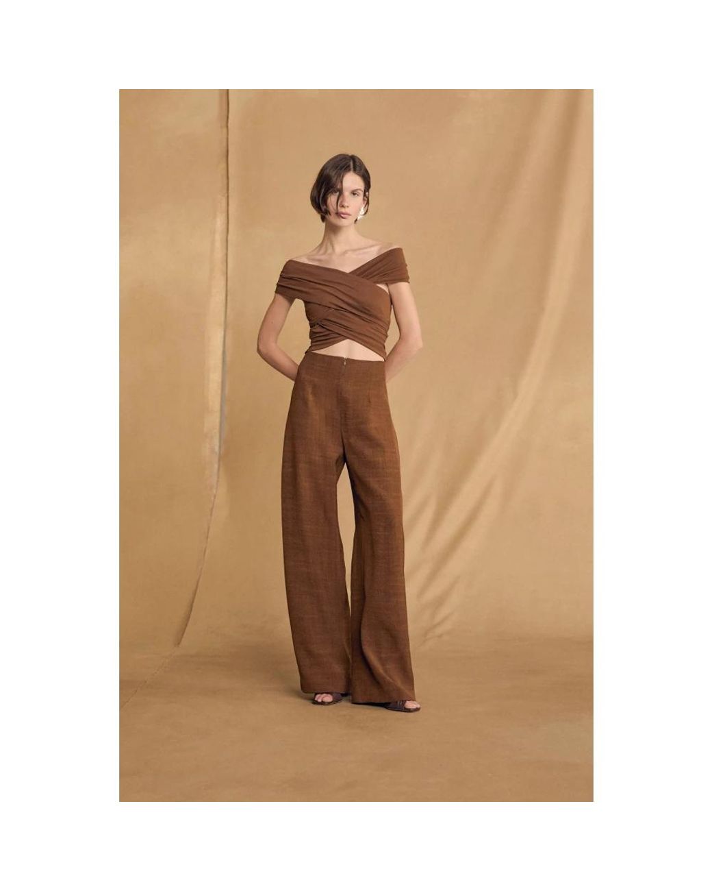 Cortana Brown Wide Trousers