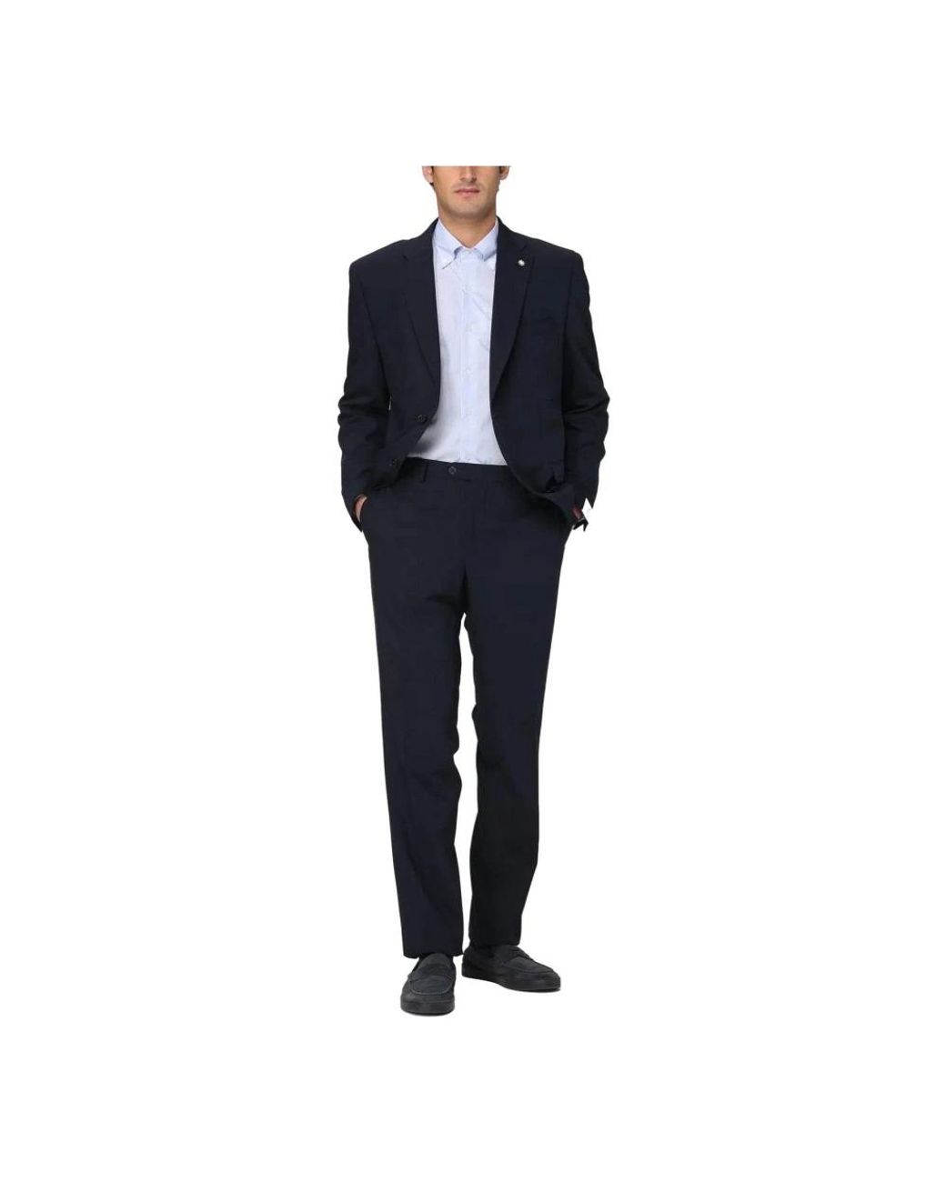 Manuel Ritz Black Single Breasted Suits for men