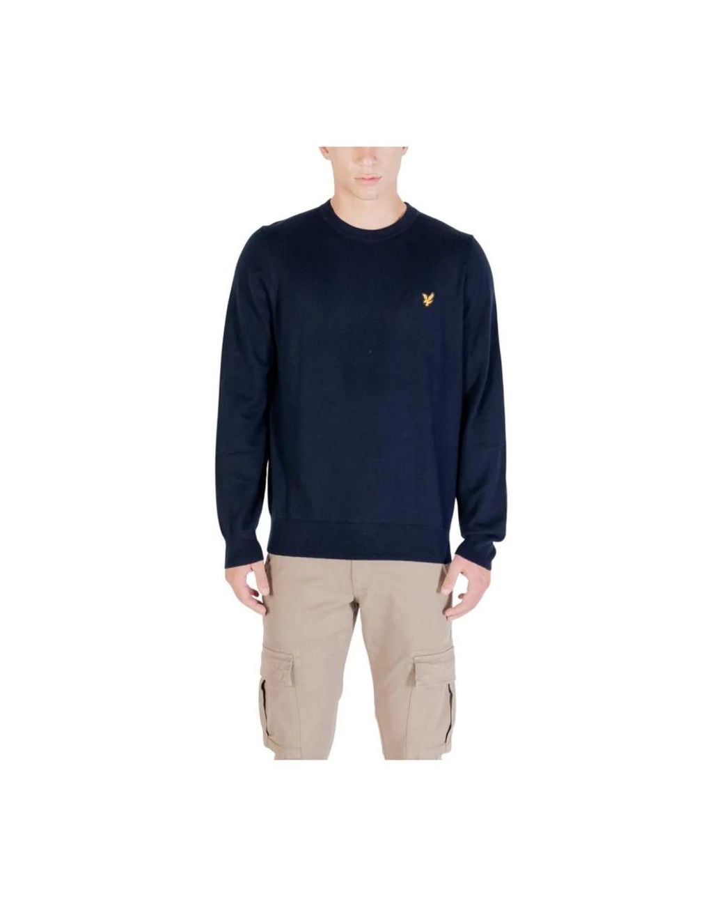 Lyle & Scott Blue Round-Neck Knitwear for men