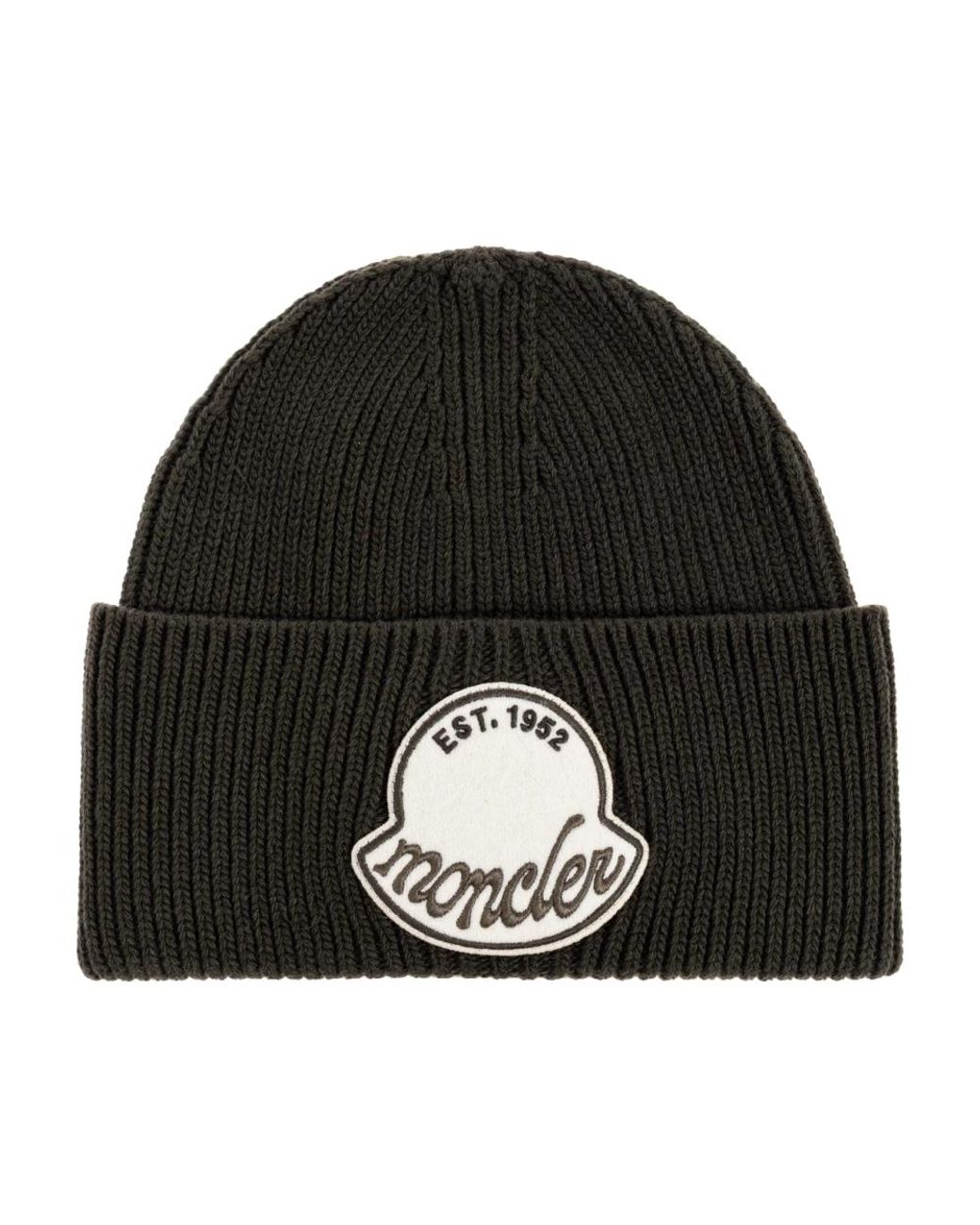 Moncler Accessoires ,Bruin ,Wol Wollen Muts in het Black voor heren