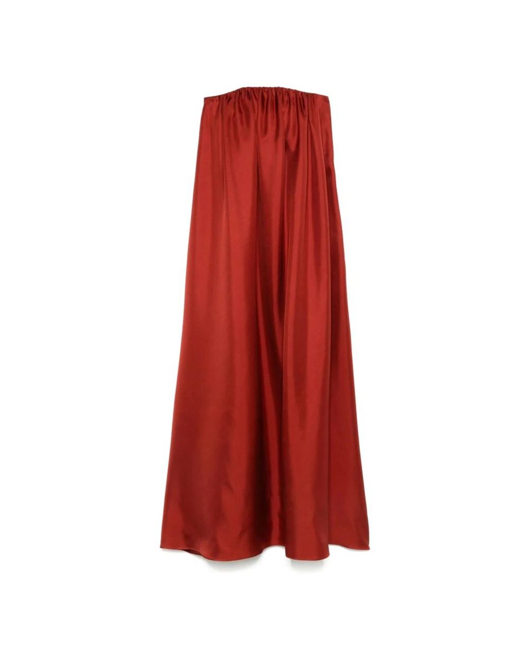 Max Mara Red Silk Twill Corset Dress