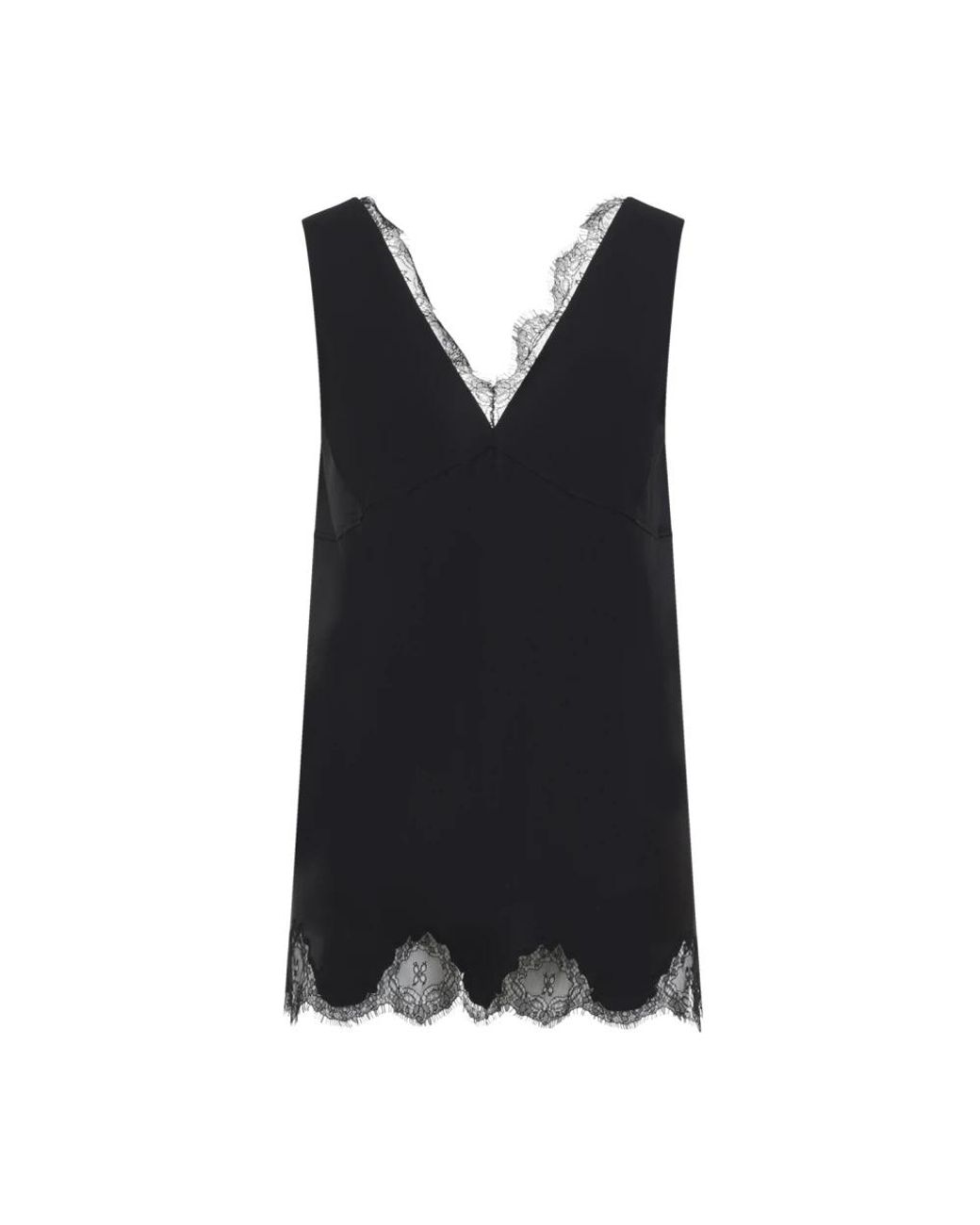 Carven Black Sleeveless Tops
