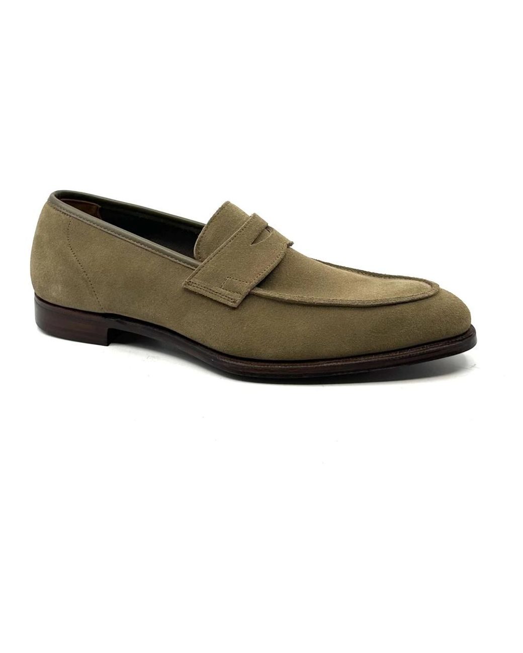 Crockett and Jones Green Loafers for men
