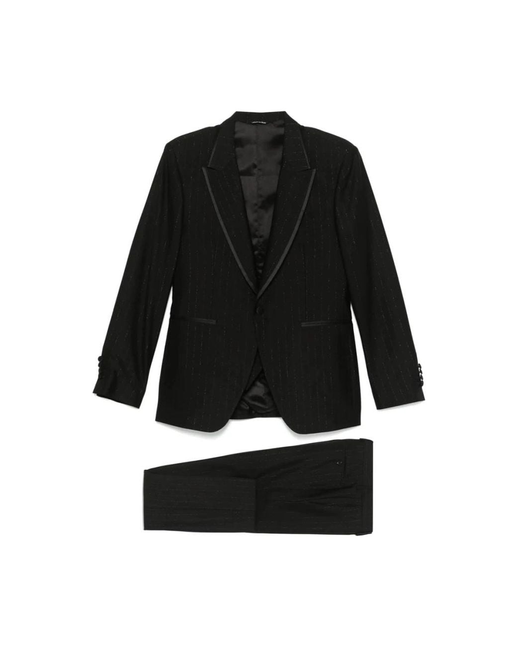 Reveres 1949 Black Single Breasted Suits for men