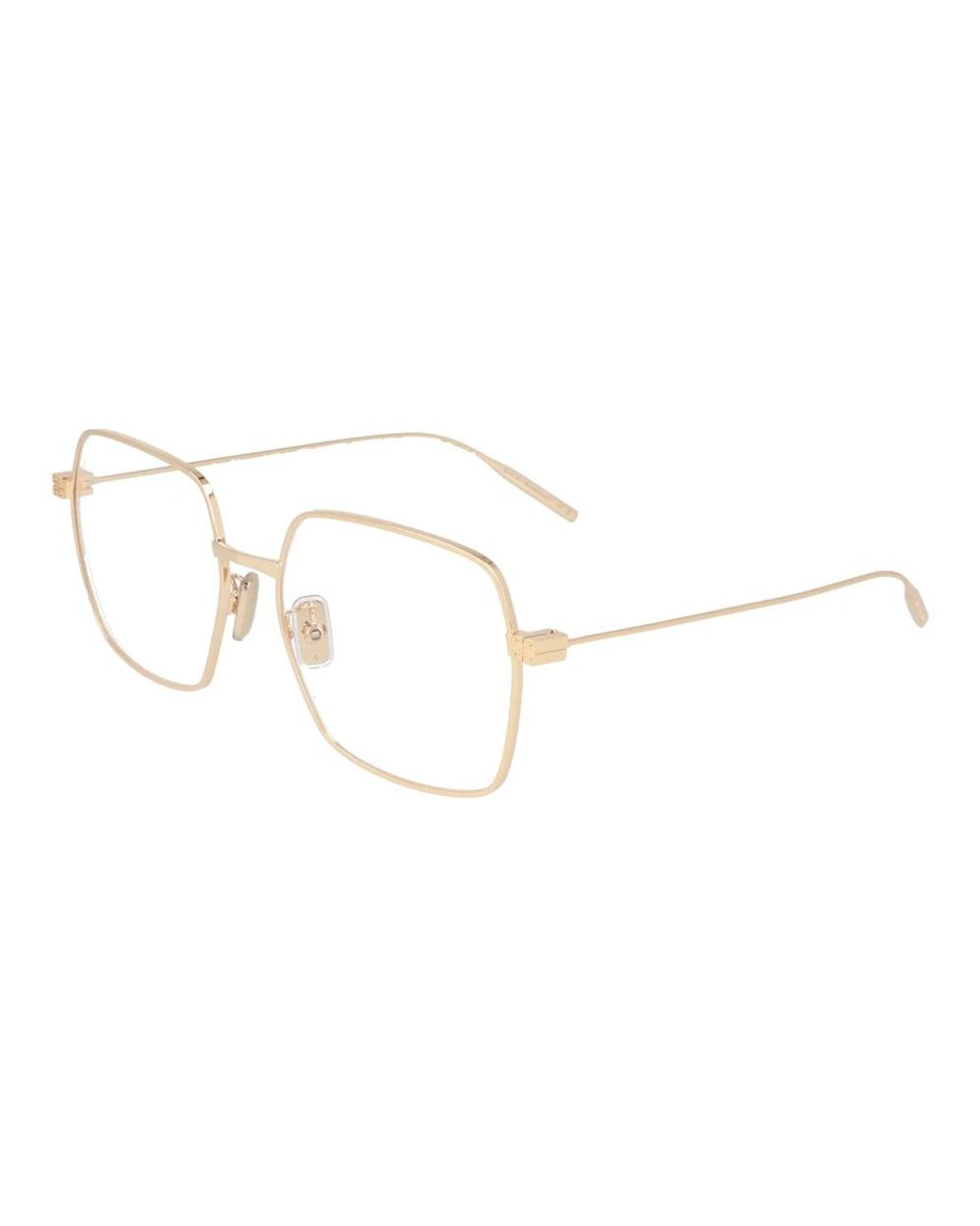 Givenchy Metallic Eckige Brille Mit Metallrahmen