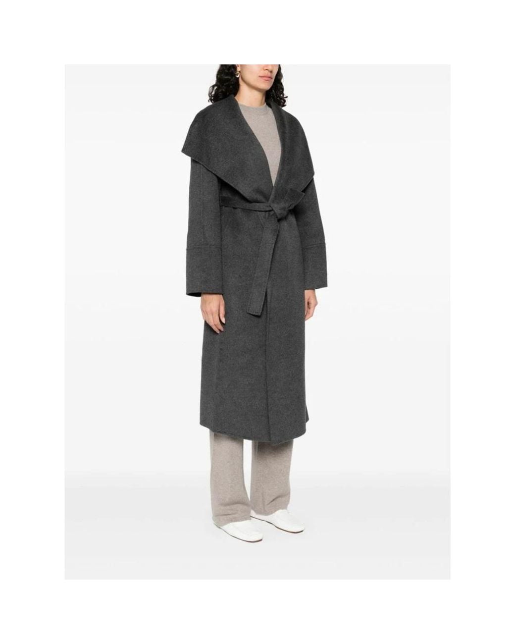 Soft Goat Black Belted Coats