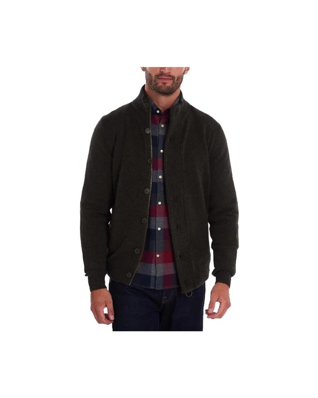 Barbour Patch Zip Thru Pullover in Black für Herren