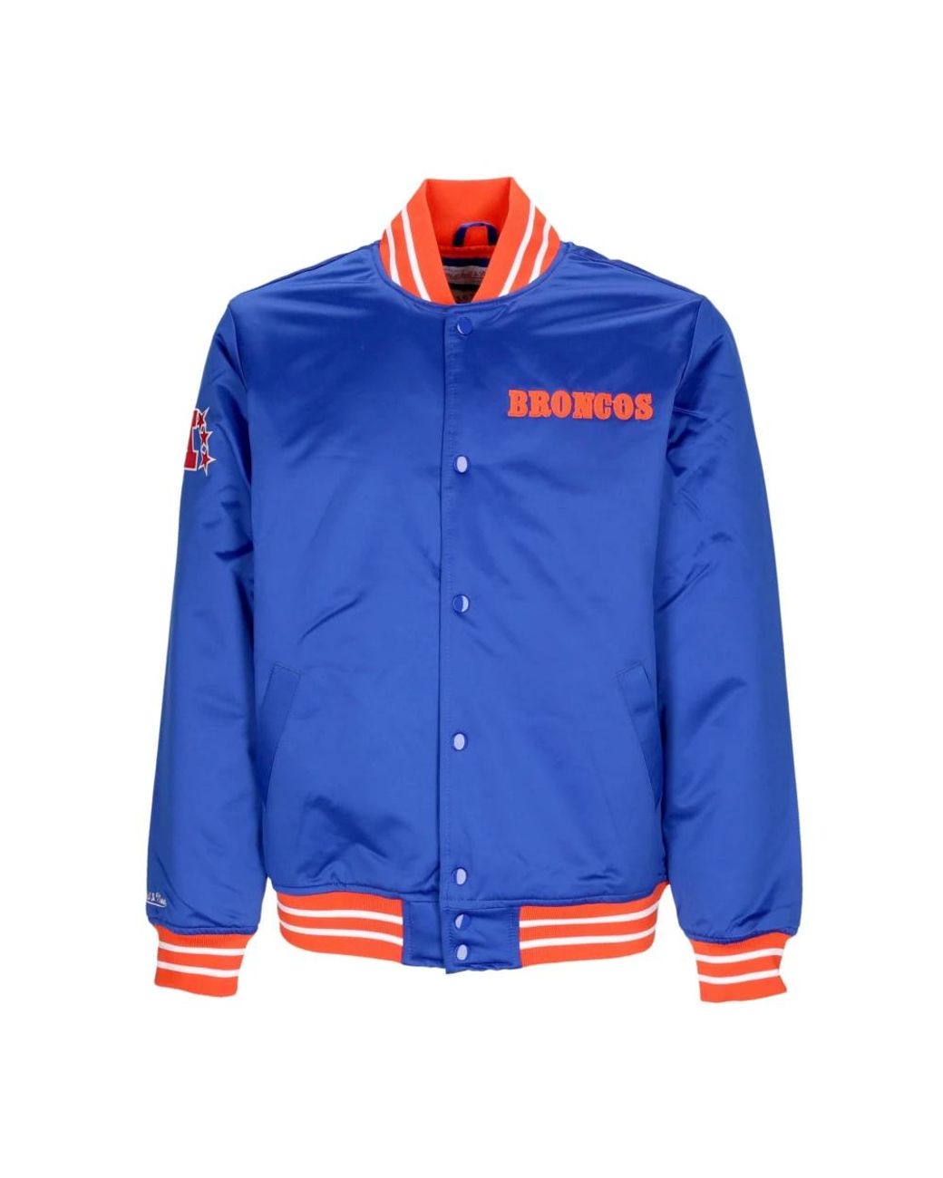 Mitchell & Ness Jassen ,Blauw ,Polyester Denver Broncos Bomberjack Nfl Teamkleuren in het Blue voor heren