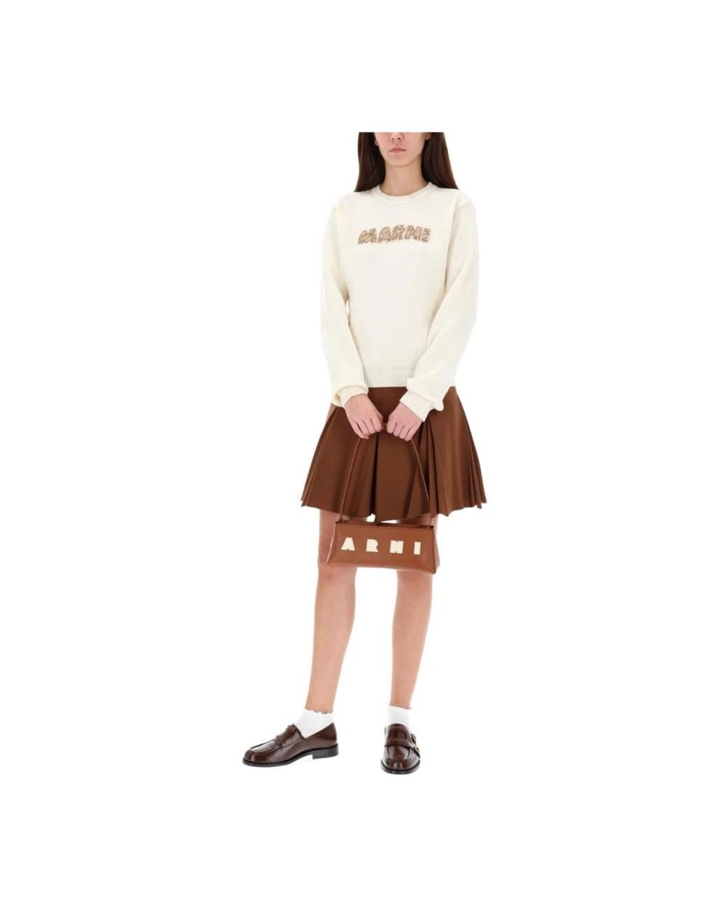 Marni White Round-Neck Knitwear