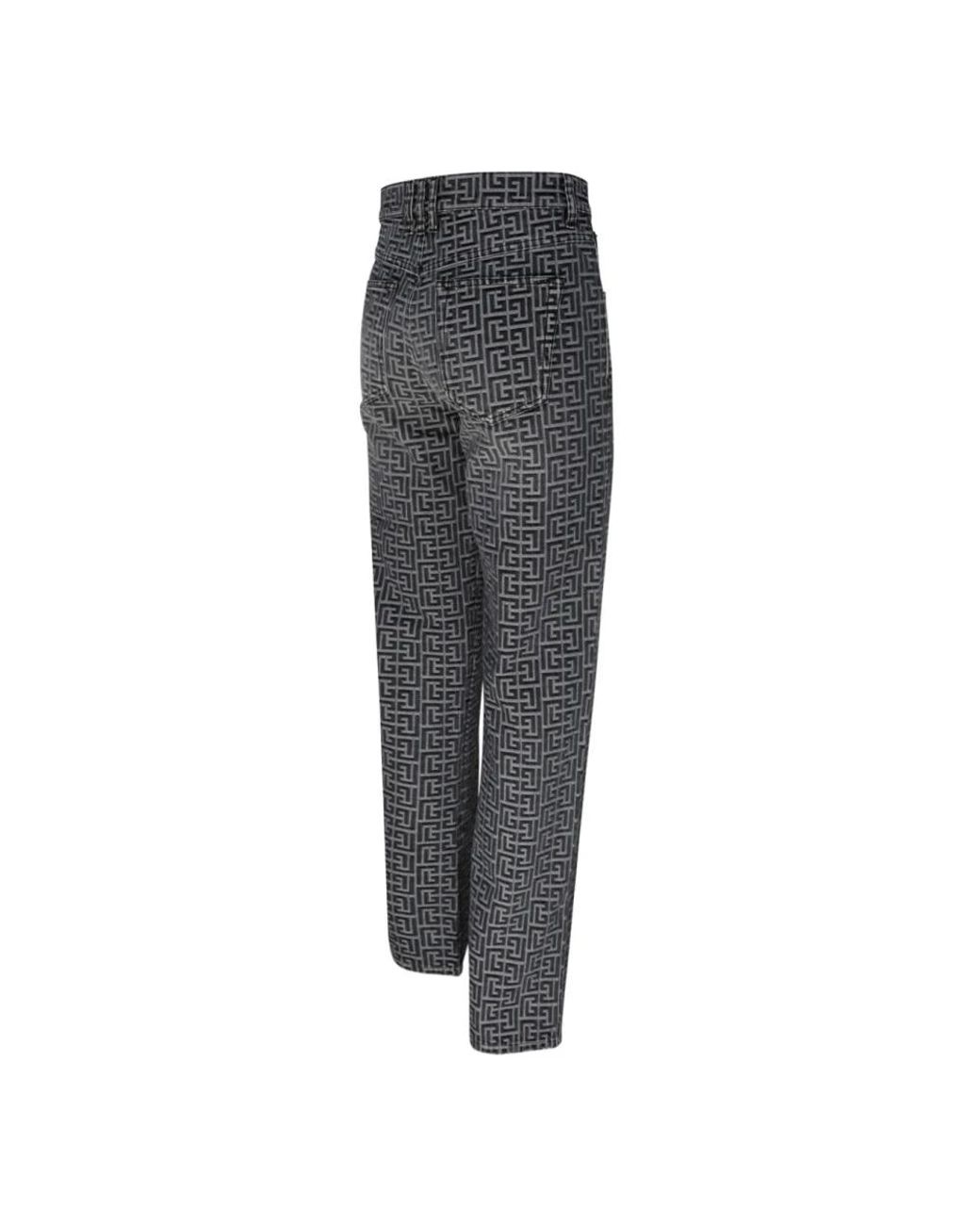 Straight Jeans Balmain de hombre de color Gray