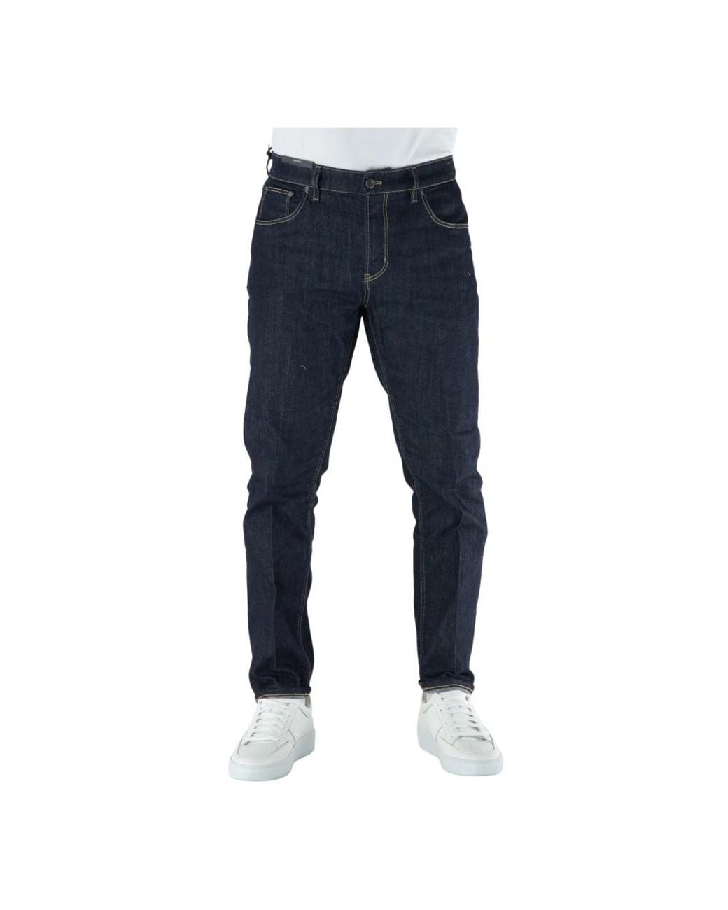 PT Torino Blue Straight Fit Jeans for men