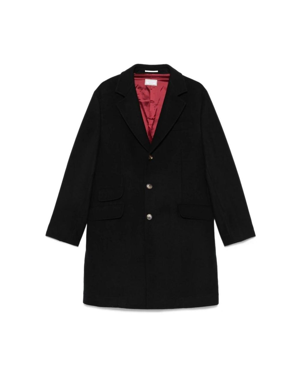 Brunello Cucinelli Black Single-Breasted Coats for men