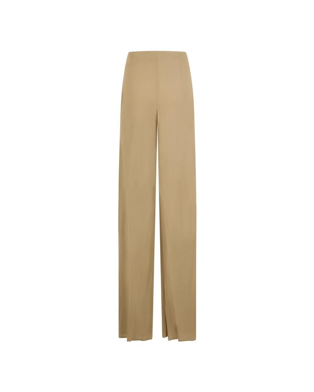 Alberta Ferretti Natural Wide Trousers
