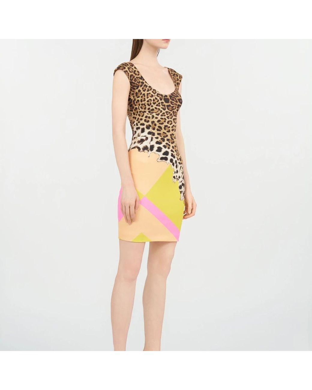 Roberto Cavalli Yellow Short Dresses