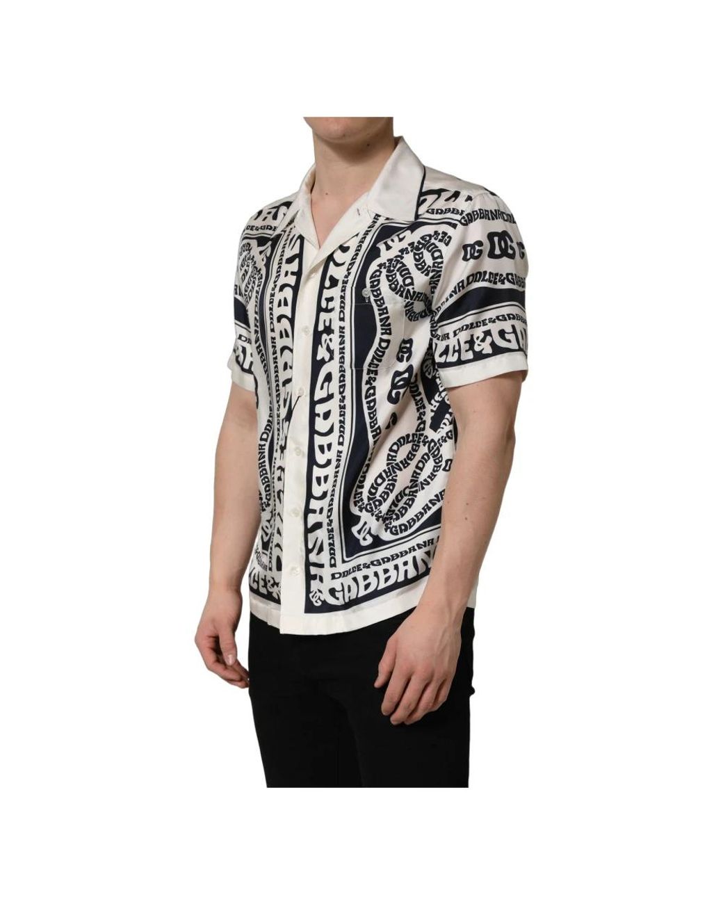 Dolce & Gabbana Black Short Sleeve Shirts for men