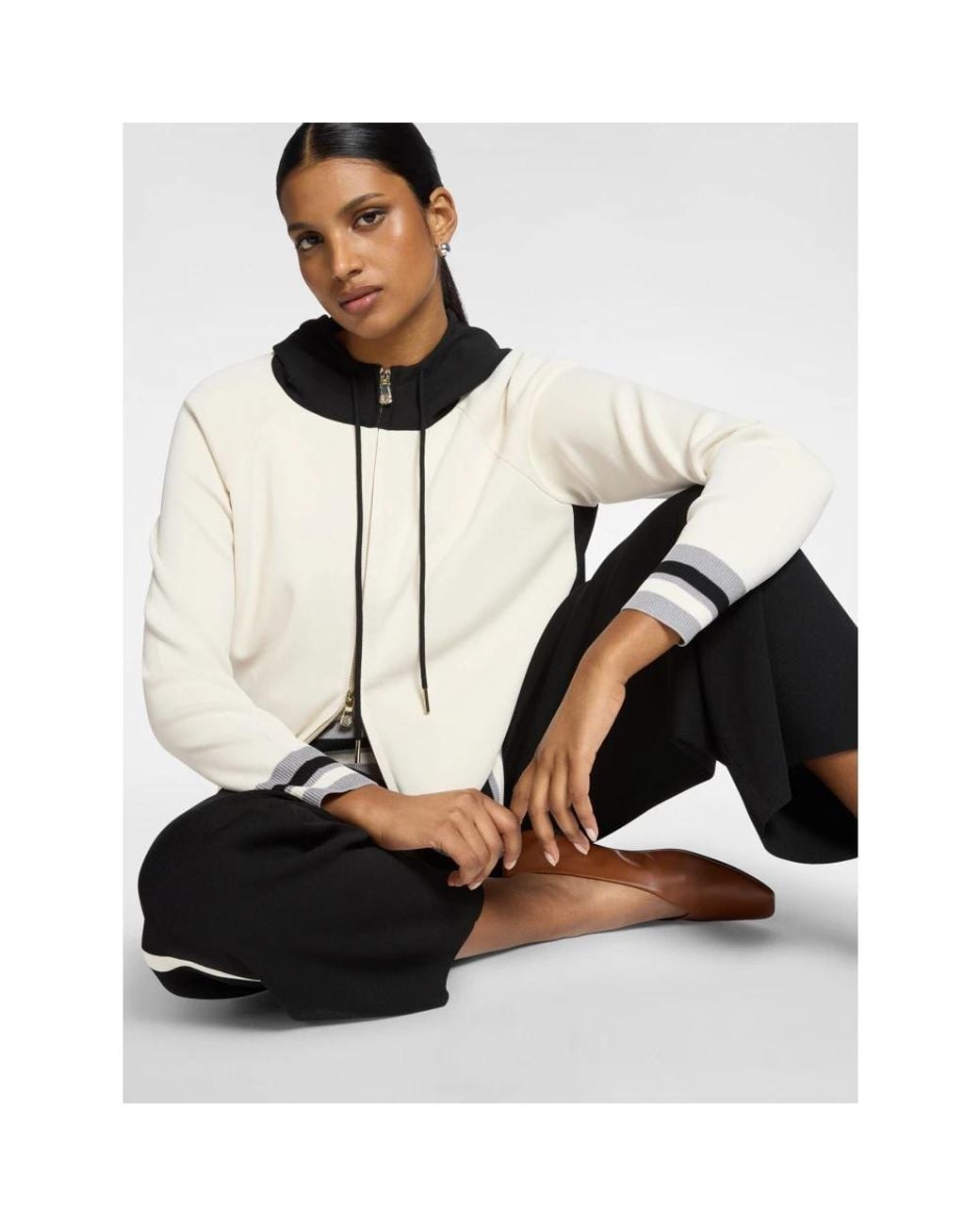 Elena Miro White Zip-Throughs