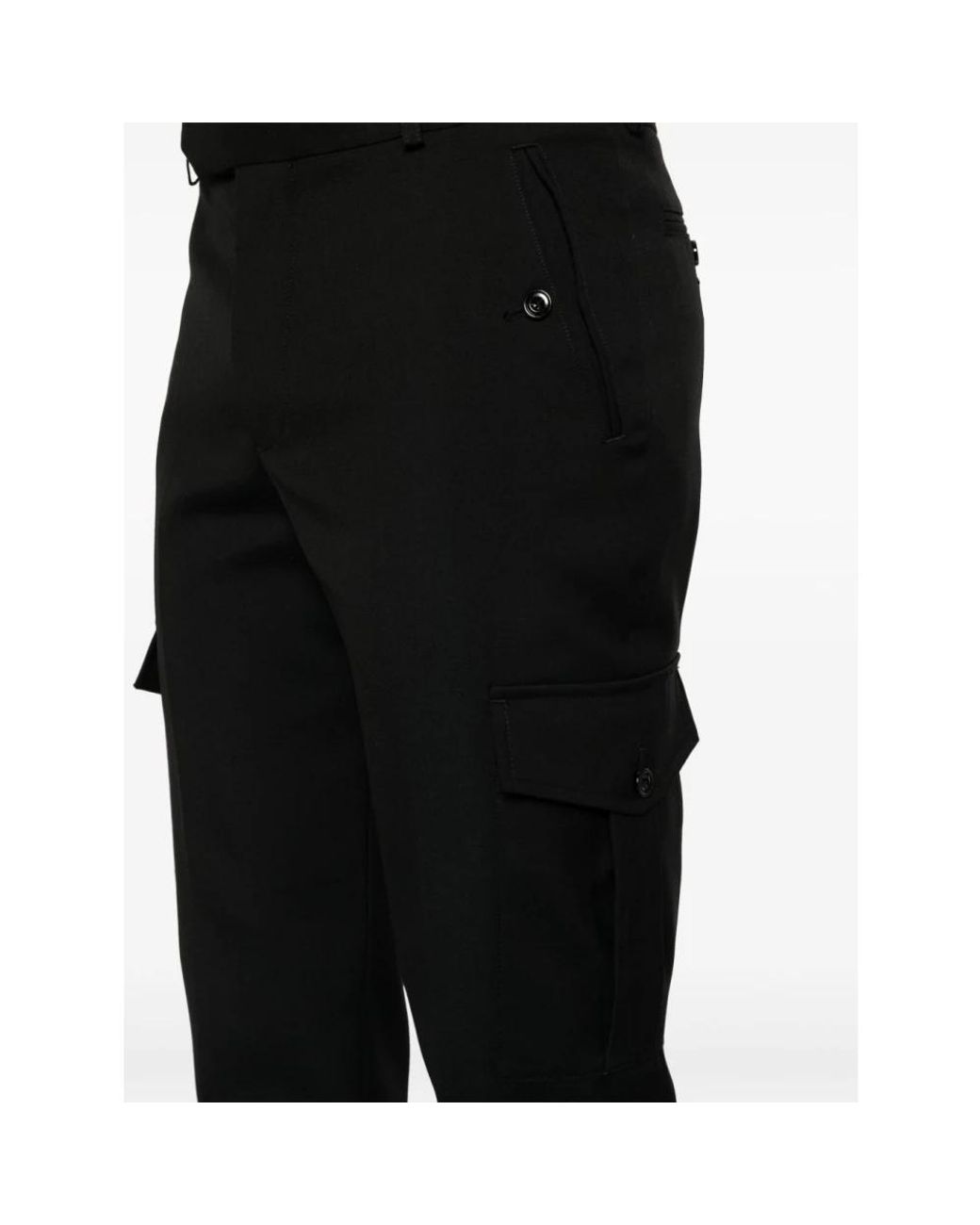 McQueen Black Slim-Fit Trousers for men