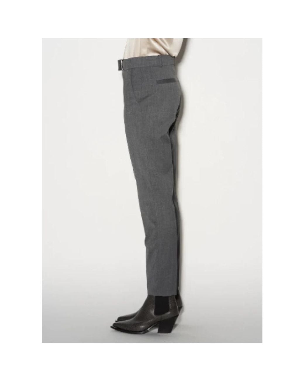 Barbara Bui Gray Slim-Fit Trousers