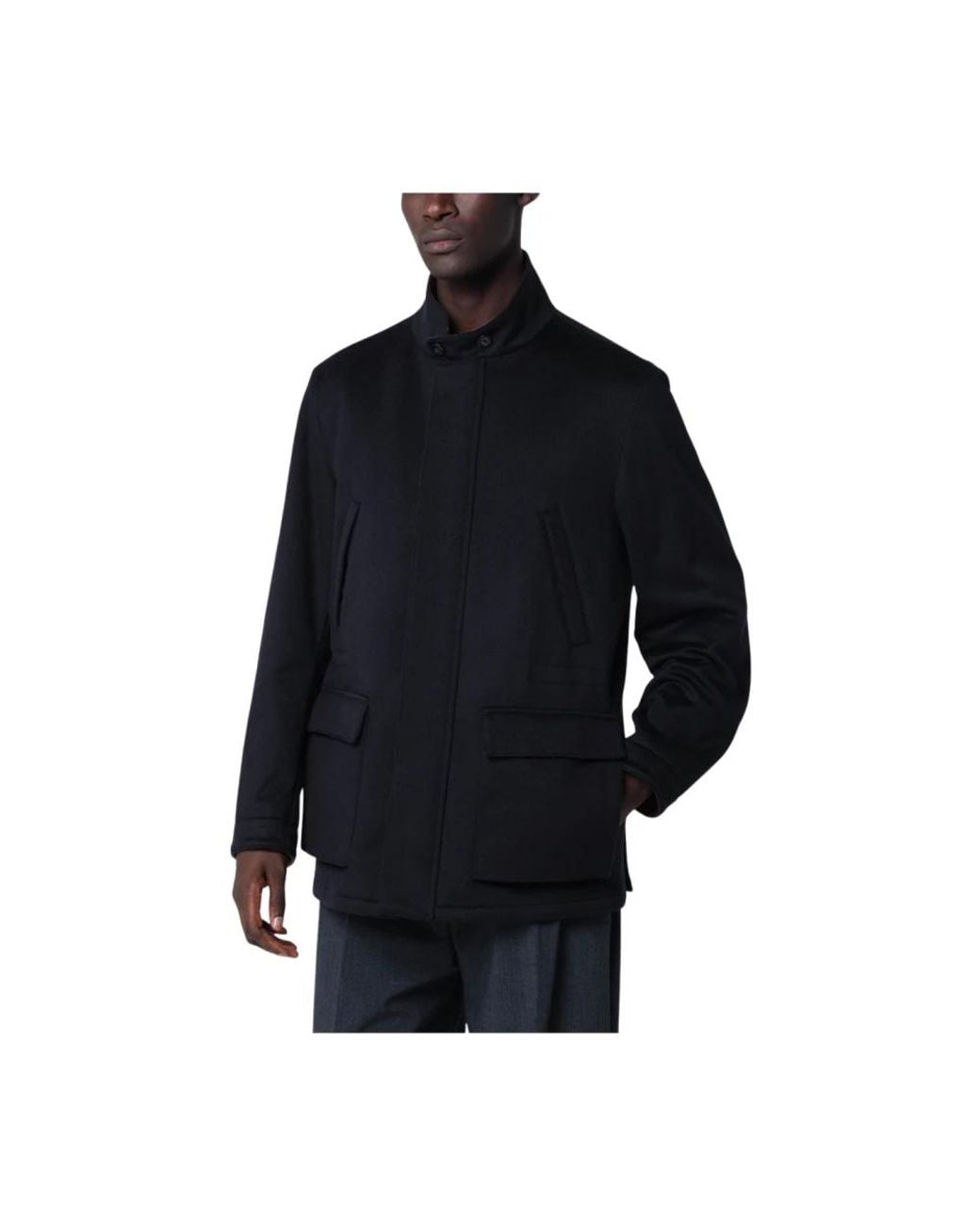 Lardini Blue Single-Breasted Coats for men